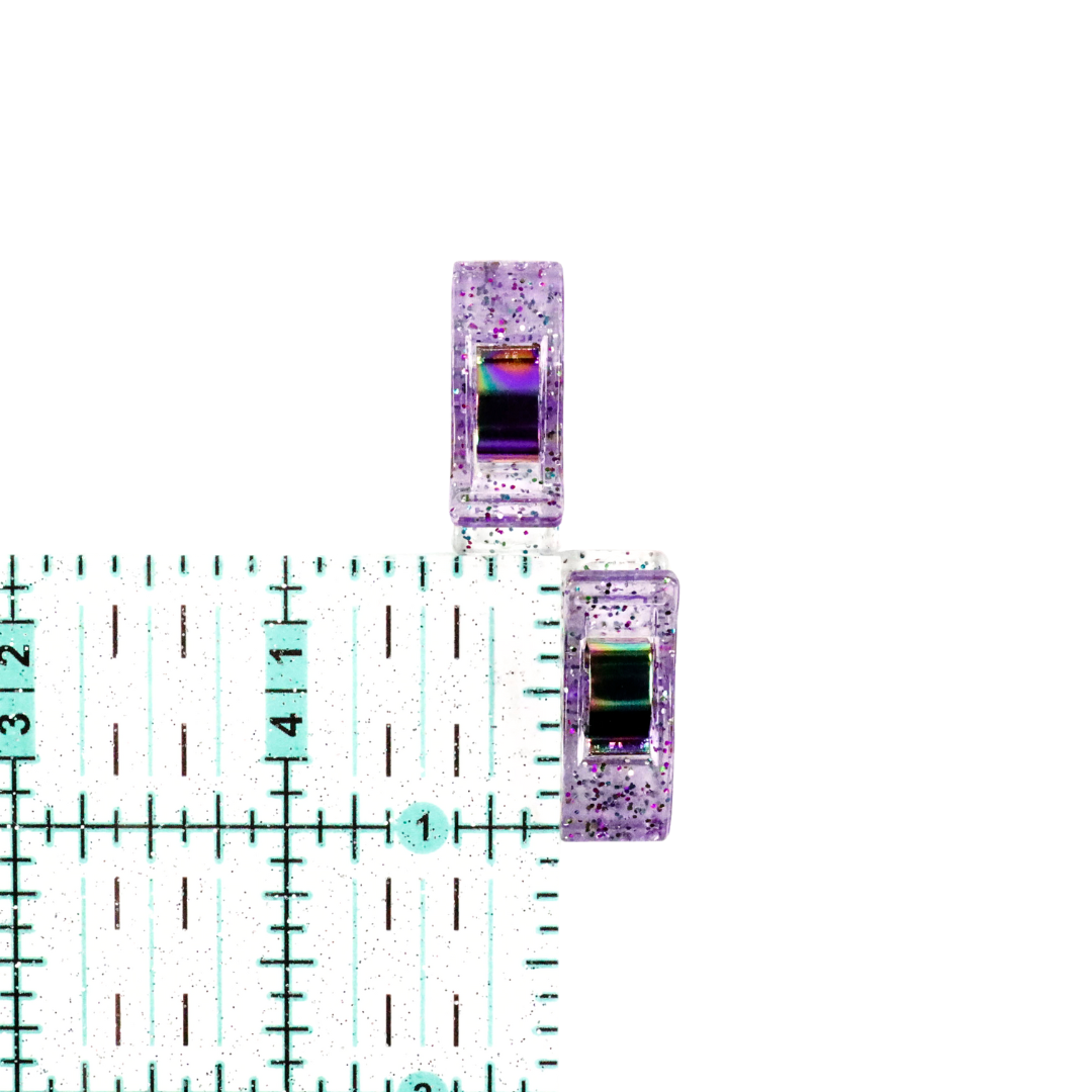 Lavender Glitter Clips | Pack of 25