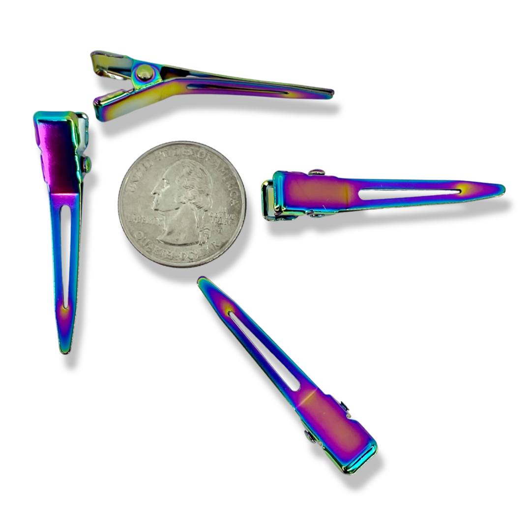 Rainbow Metal Hair Clips- Pack of 20