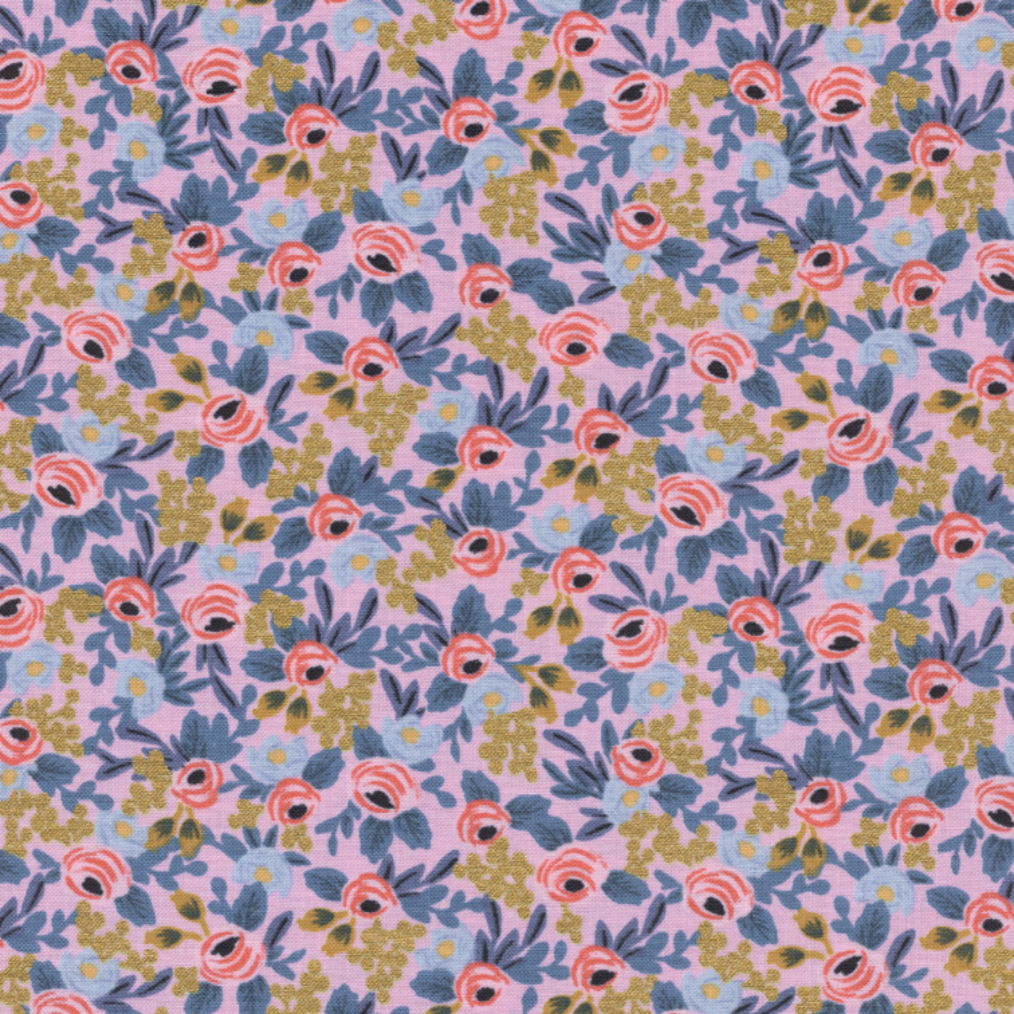 Menagerie Rosa- Violet Metallic Fabric