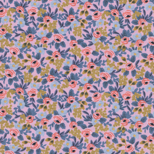 Menagerie Rosa- Violet Metallic Fabric