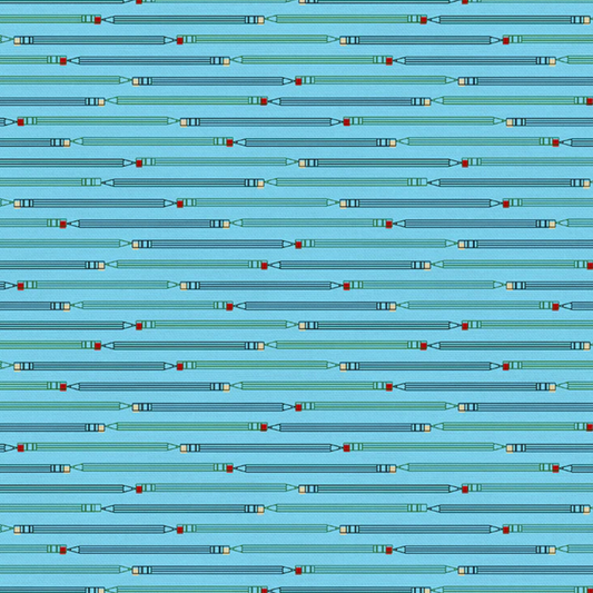 Pencil Stripes- Blue