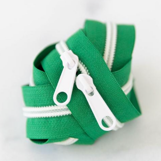 30" Zipper- Kelly Green