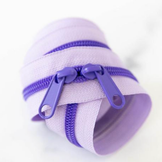 30" Zipper- Daphne Purple