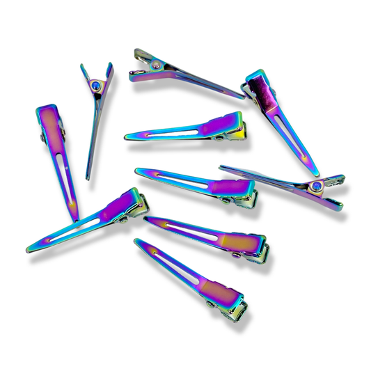 Rainbow Metal Hair Clips- Pack of 20